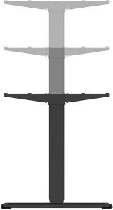 Equip Equip 650815 Rama stojąca biurka Prąd elektryczny 2 x noga Czarny 3