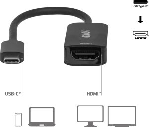 Adapter USB Club 3D CAC-2505 USB-C - HDMI Czarny  (CAC-2505) 5