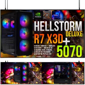 Komputer Adronix ZESTAW GAMINGOWY HELLSTORM R7 7800X3D/16GB/RTX5070/512GB SSD/W11 2