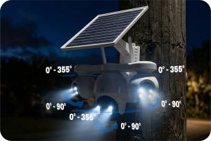 Kamera IP Zintronic 3-obiektywowa kamera obrotowa V333 SOLAR GSM 9MPx IKP4GP330TLV1 7