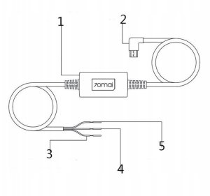 Ładowarka 70mai Adapter zasilania trybu parkingowego 70mai Hardwire Kit UP02 3m Czarny 9