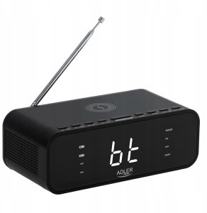 Radiobudzik Adler Radiobudzik bezprzewodowy bluetooth USB AUX FM 3