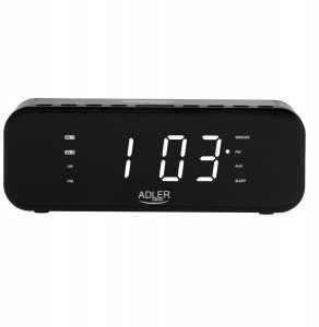 Radiobudzik Adler Radiobudzik bezprzewodowy bluetooth USB AUX FM 4