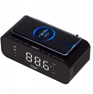 Radiobudzik Adler Radiobudzik bezprzewodowy bluetooth USB AUX FM 5