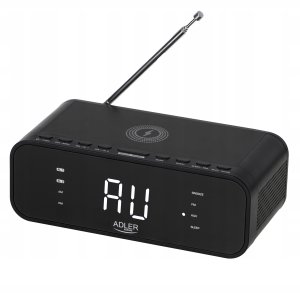 Radiobudzik Adler Radiobudzik bezprzewodowy bluetooth USB AUX FM 6