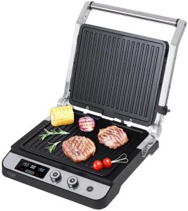 Grill elektryczny duży mocny XL 3000W LED 180 stopni 2 płyty - 17496852078 4