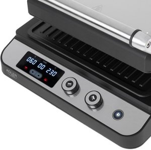 Grill elektryczny duży mocny XL 3000W LED 180 stopni 2 płyty - 17496852078 5