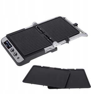 Grill elektryczny duży mocny XL 3000W LED 180 stopni 2 płyty - 17496852078 8
