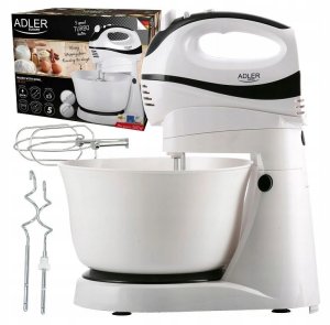 Mikser Adler Mikser ręczny robot kuchenny z misą 550W 3L turbo 5 prędkości 12