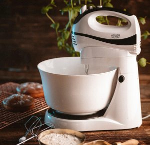 Mikser Adler Mikser ręczny robot kuchenny z misą 550W 3L turbo 5 prędkości 10