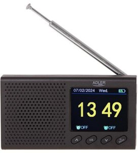 Radio Adler Radio kuchenne przenośne LCD FM bluetooth zegar RDS USB LCD 14