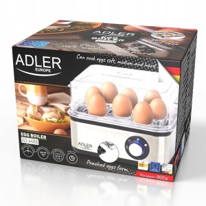 Jajowar Adler Jajowar do Gotowania 8 Jajek 3 Stopnie Twardości Na Miękko Średnio Twardo 11