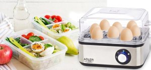 Jajowar Adler Jajowar do Gotowania 8 Jajek 3 Stopnie Twardości Na Miękko Średnio Twardo 3