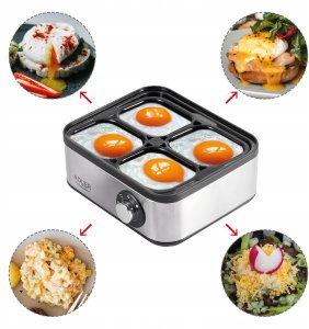 Jajowar Adler Jajowar do Gotowania 8 Jajek 3 Stopnie Twardości Na Miękko Średnio Twardo 9