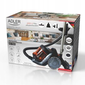 Odkurzacz Adler AD7065 Odkurzacz cyklonowy Bezworkowy Pojemnik 1,6L filtr HEPA 13 13