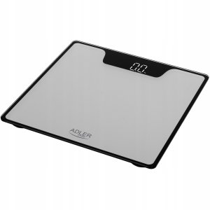 Waga łazienkowa Adler Waga łazienkowa elektroniczna szklana precyzyjna do 180kg LED srebrna 3