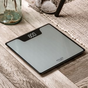 Waga łazienkowa Adler Waga łazienkowa elektroniczna szklana precyzyjna do 180kg LED srebrna 7