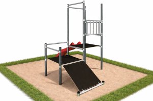 Plum Plac zabaw ogrodowy DUMO D13363 - zjeżdżalnia, podesty, rampa wspinaczkowa, stalowy 2