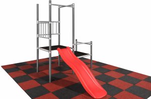 Plum Plac zabaw ogrodowy DUMO D13363 - zjeżdżalnia, podesty, rampa wspinaczkowa, stalowy 3