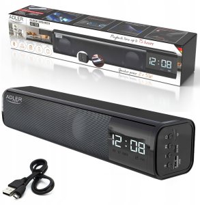 Soundbar Adler Multifunkcyjny Głośnik Soundbar przenośny z budzikiem Bluetooth 5.0 ADLER 7