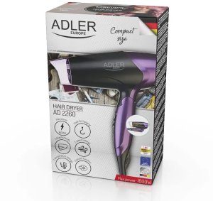 Suszarka Adler Suszarka do włosów 1600W składana rączka koncentrator cicha chłodny nawiew 11