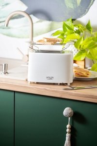 Toster Adler Toster elektryczny opiekacz do tostów ruszt do bułek tacka 900W 11