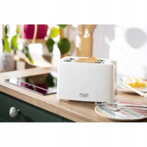 Toster Adler Toster elektryczny opiekacz do tostów ruszt do bułek tacka 900W 9