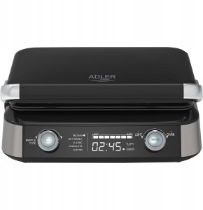 Gofrownica Adler Gofrownica 2 duże gofry Wyświetlacz LED Mocna 2400W 5 programów Adler 2