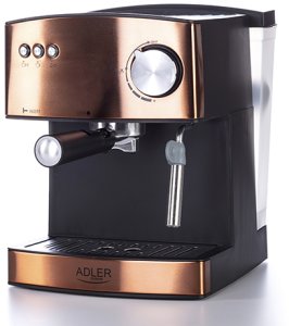 Ekspres ciśnieniowy Adler Ekspres do kawy Ciśnieniowy Kolbowy Miedziany Adler + Spieniacz mleka 2