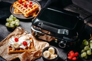 Gofrownica Adler Gofrownica 2000W XXL na 2 duże gofry Płynna regulacja temperatury NON-STICK 7