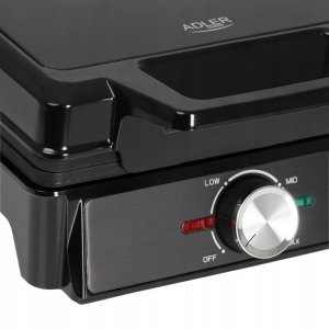Gofrownica Adler GOFROWNICA 2000W XXL 2 Duże Gofry Regulacja Temperatury NON-STICK Mocna 11