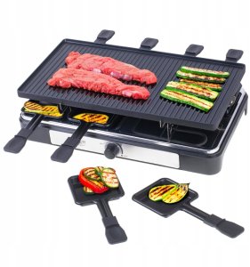 Grill elektryczny duży XL mocny raclette 1400W 8 osób - 17496853727 3