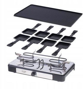 Grill elektryczny duży XL mocny raclette 1400W 8 osób - 17496853727 5