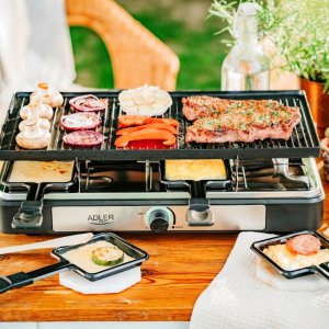 Grill elektryczny duży XL mocny raclette 1400W 8 osób - 17496853727 9