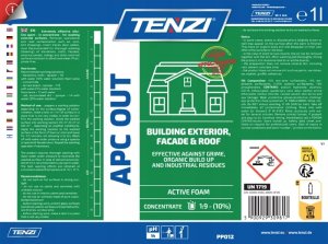 Tenzi Koncentrat do mycia fasad, elewacji, tarasów TENZI, Apc Out, anglojęzyczna etykieta, 1l 2