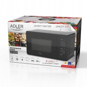Kuchenka mikrofalowa Adler Kuchenka mikrofalowa 20L 700W Adler AD 6206 Talerz 24,5cm Programator czas 12