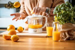 Wyciskarka wolnoobrotowa Adler Wyciskarka Do Cytrusów Elektryczna AGD Drobne Do Kuchni Sok 1L 2 Stożki 8