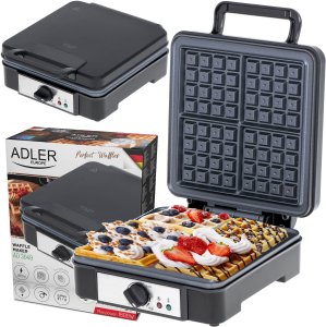 Gofrownica Adler Gofrownica ADLER AD 3049 1800W Na 4 gofry Nieprzywierająca 1800W Mocna 6