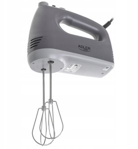 Mikser Adler Mikser ręczny Robot kuchenny 750W 5 biegów + TURBO 4 Mieszadeł Wolny start 5