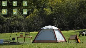 Namiot turystyczny Namiot Aerogogo Samorozkładający się z pompką IPX7 samopompujący na biwak 2