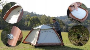 Namiot turystyczny Namiot Aerogogo Samorozkładający się z pompką IPX7 samopompujący na biwak 4