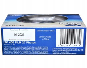 Aparat cyfrowy AgfaPhoto AGFA Aparat Jednorazowy Podwodny Wodoszczelny Wodoodporny 27 zdjęć do 3m 10