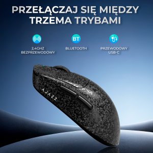 Mysz Ajazz AJ199 Carbon Fiber Wireless/Bluetooth/USB – czarna 7