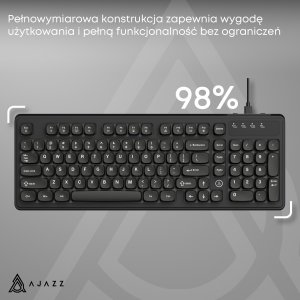 Klawiatura Ajazz AF98 Black USB-C 6
