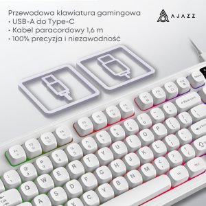 Klawiatura Ajazz AF98 White USB-C 10