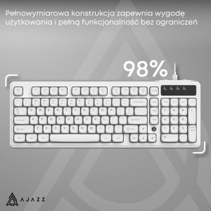 Klawiatura Ajazz AF98 White USB-C 7