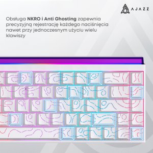 Klawiatura Ajazz NK68 Red Switch White USB-C 12