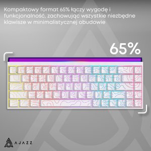 Klawiatura Ajazz NK68 Red Switch White USB-C 13