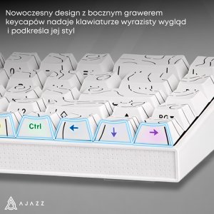 Klawiatura Ajazz NK68 Red Switch White USB-C 14
