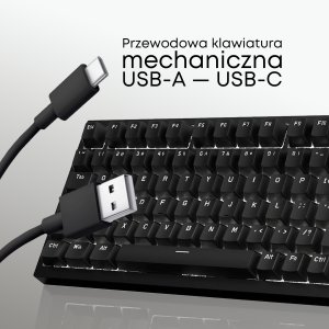 Klawiatura Ajazz AK820 Red Switch Black USB-C 4